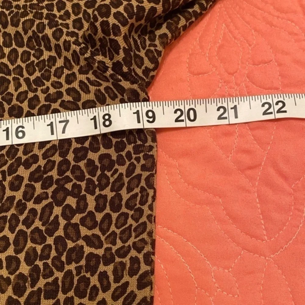 Michael Michael Kors Leopard Print Snap Front Sweater Color: Black/Brown Size: M